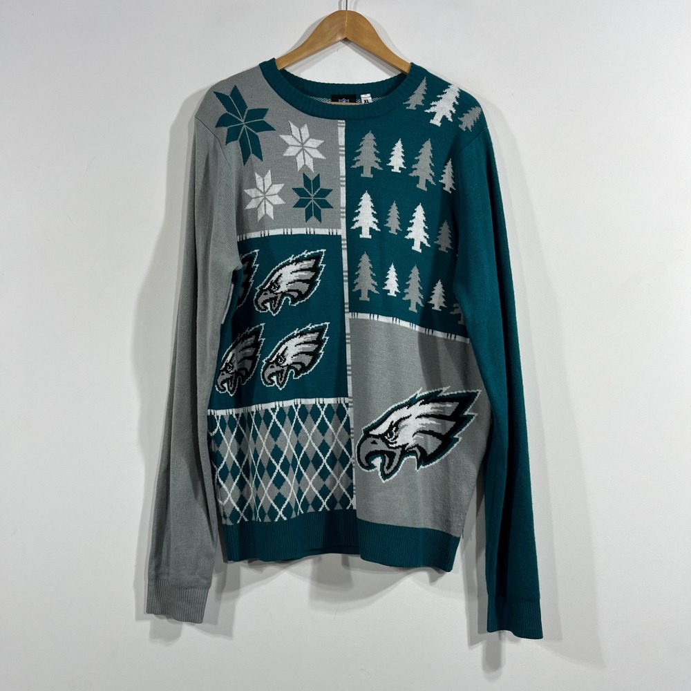 NFL Philadelphia Eagles Fairy Isle Ugly Christmas Sweater Mens XL Holiday